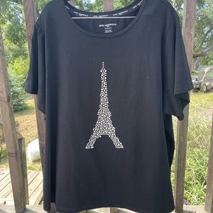 NWOT Karl Lagerfeld black shirt 3X